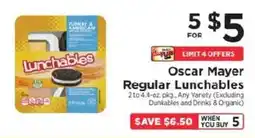 ShopRite Oscar Mayer Regular Lunchables offer