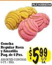 La Michoacana Concha Regular Rosa y Amarilla offer