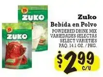 La Michoacana Zuko Powdered Drink Mix offer
