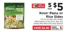 ShopRite Knorr Pasta or Rice Sides offer