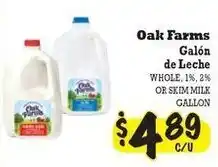 La Michoacana Oak Farms Galon de Leche offer