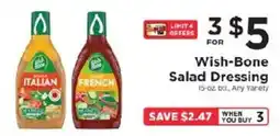ShopRite Wish-Bone Salad Dressing offer