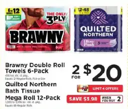 ShopRite Brawny Double Roll Bath Towels offer