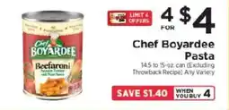 ShopRite Chef Boyardee Pasta offer