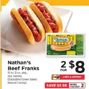 ShopRite Nathan's Beef Franks offer