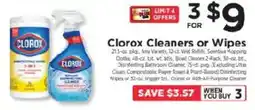 ShopRite Clorox Cleaners or Wipes offer