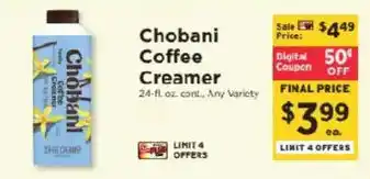 Chobani Coffee Creamer