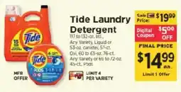 ShopRite Tide Laundry Detergent offer