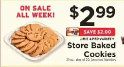 ShopRite Store Baked Cookies offer