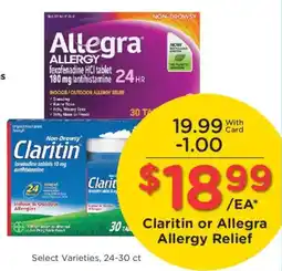 King Soopers Claritin or Allegra Allergy Relief offer