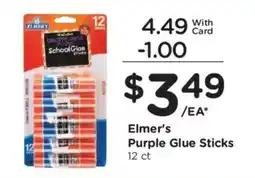 King Soopers Elmer's Purple Glue Sticks offer