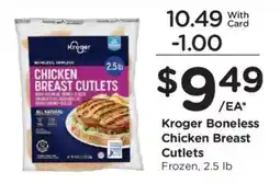 King Soopers Kroger boneless chicken breast cutlets offer