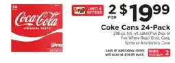 ShopRite Coca-Cola Coke Cans offer