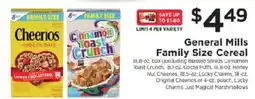 ShopRite General Mills Family Size Cereal offer