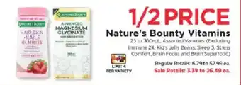 ShopRite Nature's Bounty Vitamins offer