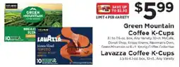 ShopRite Green Mountain Coffee K-Cups or Lavazza Coffee K-Cups offer