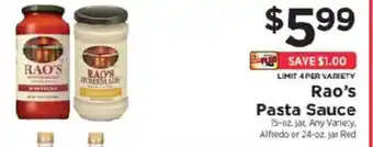 ShopRite Rao's Pasta Sauce offer