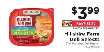 ShopRite Hillshire Farm Deli Selects offer