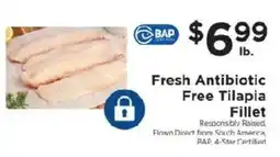 ShopRite BAP Fresh Antibiotic Free Tilapia Fillet offer