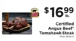 ShopRite Certified Angus Beef Tomahawk Steak offer