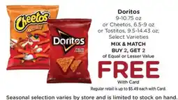 King Soopers Doritos or Cheetos or Tostitos offer
