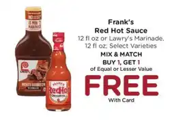 King Soopers Frank's Red Hot Sauce offer