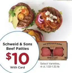 King Soopers Schweid & Sons Beef Patties offer