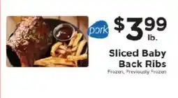 ShopRite Pork Sliced Baby Back Ribs offer