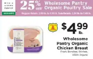 ShopRite Wholesome Pantry Organic Chicken Breast offer