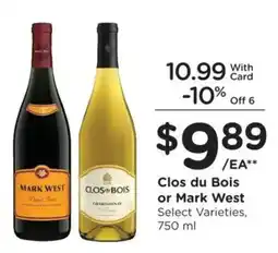King Soopers Clos du Bois or Mark West offer