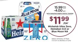 King Soopers Michelob Ultra Zero, Heineken 0.0 or Blue Moon NA offer