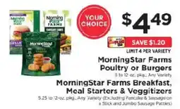 ShopRite Morningstar Farms Poultry or Burgers offer