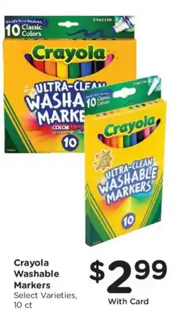 King Soopers Crayola Washable Markers offer