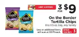 ShopRite On the Border Tortilla Chips offer