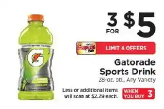 ShopRite Gatorade Sports Drink offer