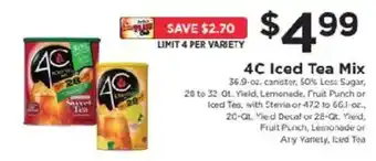 ShopRite 4c Iced Tea Mix offer