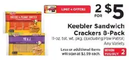 ShopRite Keebler Sandwich Crackers 8-Pack offer