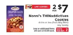 ShopRite Nonni's THINaddictives Cookies offer