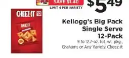 ShopRite Kellogg's Big Pack Single Serve offer