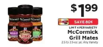 ShopRite McCormick Grill Mates offer