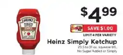 ShopRite Heinz Simply Ketchup offer