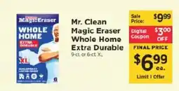 ShopRite Mr. Clean Magic Eraser Whole Home Extra Durable offer