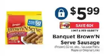ShopRite Banquet Brown'n Serve Sausage offer