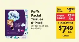 ShopRite Puffs Facial Tissues offer
