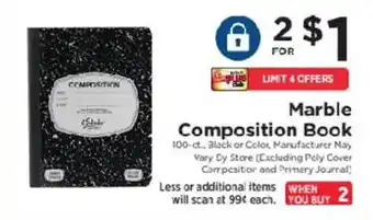 ShopRite Marble Composition Book offer