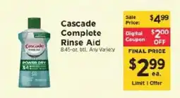 ShopRite Cascade Complete Rinse Aid offer