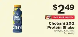 ShopRite Chobani 20G Protein Shake offer