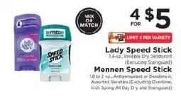ShopRite Lady Speed Stick Mennen Speed Stick offer