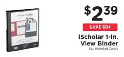 ShopRite Ischolar 1-in. view binder offer
