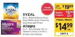 ShopRite Your choice of Xyzal or Allegra offer
